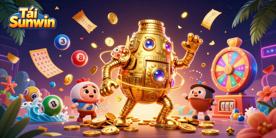 Experience the thrill of Tải Sunwin with our vibrant 3D casino illustration showcasing excitement and winnings.