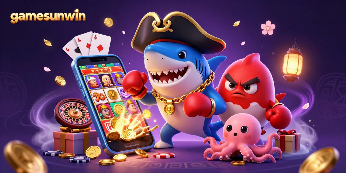 Experience the excitement of gamesunwin with vibrant characters and engaging slot elements!