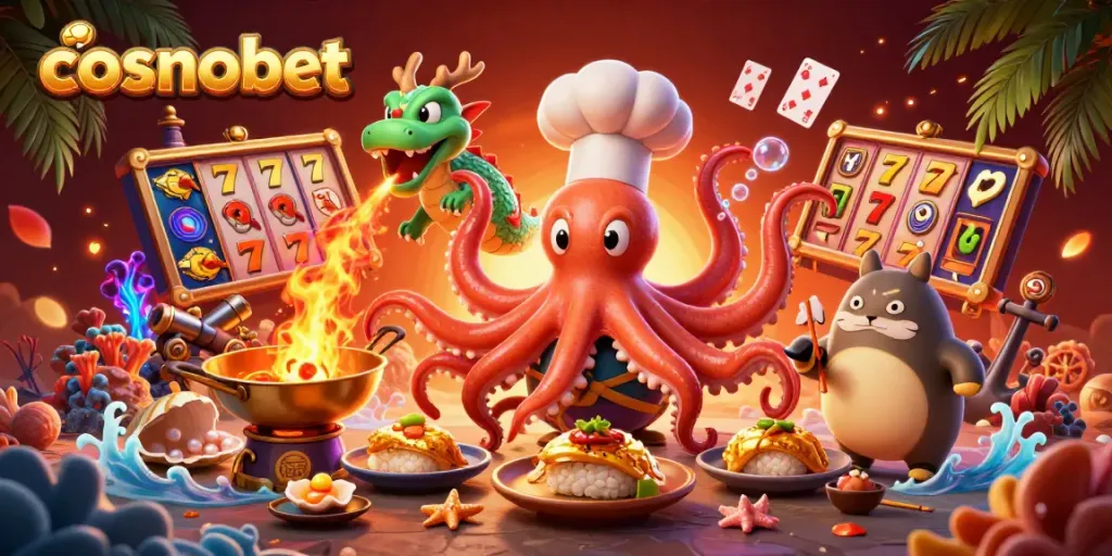 Join the excitement at Cosmobet with vibrant 3D casino-themed characters and immersive gaming visuals.