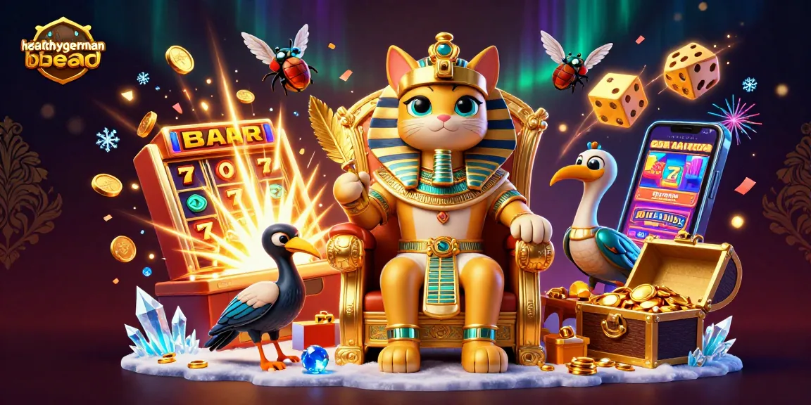 Spin to win with healthygermanbread's vibrant casino-themed digital illustration featuring slots and luck!